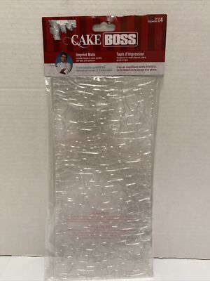 Cake Decorating 2 sets of 4 leopard zebra giraffe tiger print mats fondant
