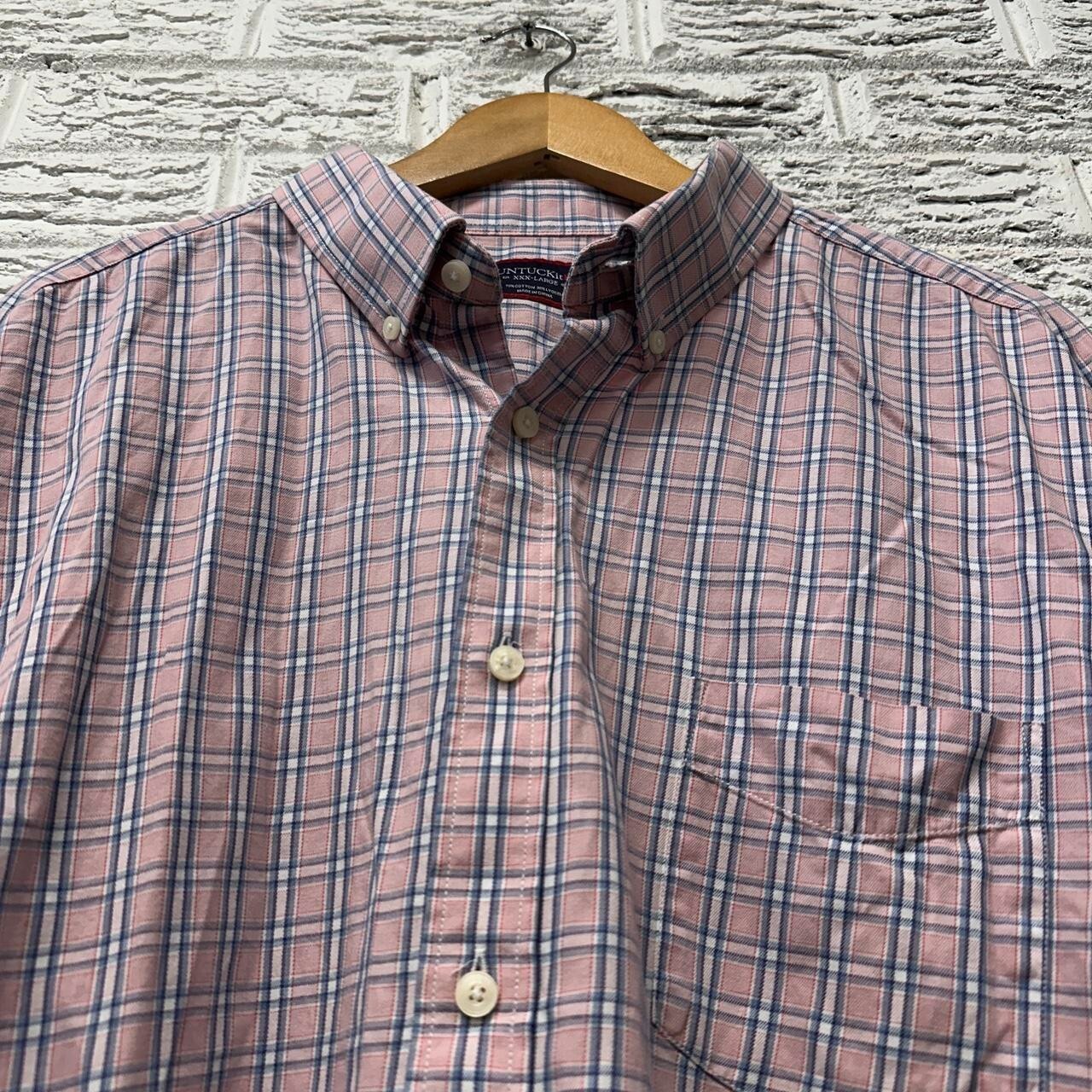 Untuckit Pink Plaid Button Down Collared Dress Sh… - image 1