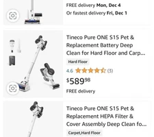 Pure One S15 Essentials Smart Cordless Vacuum Cleaner Stick Vacuum