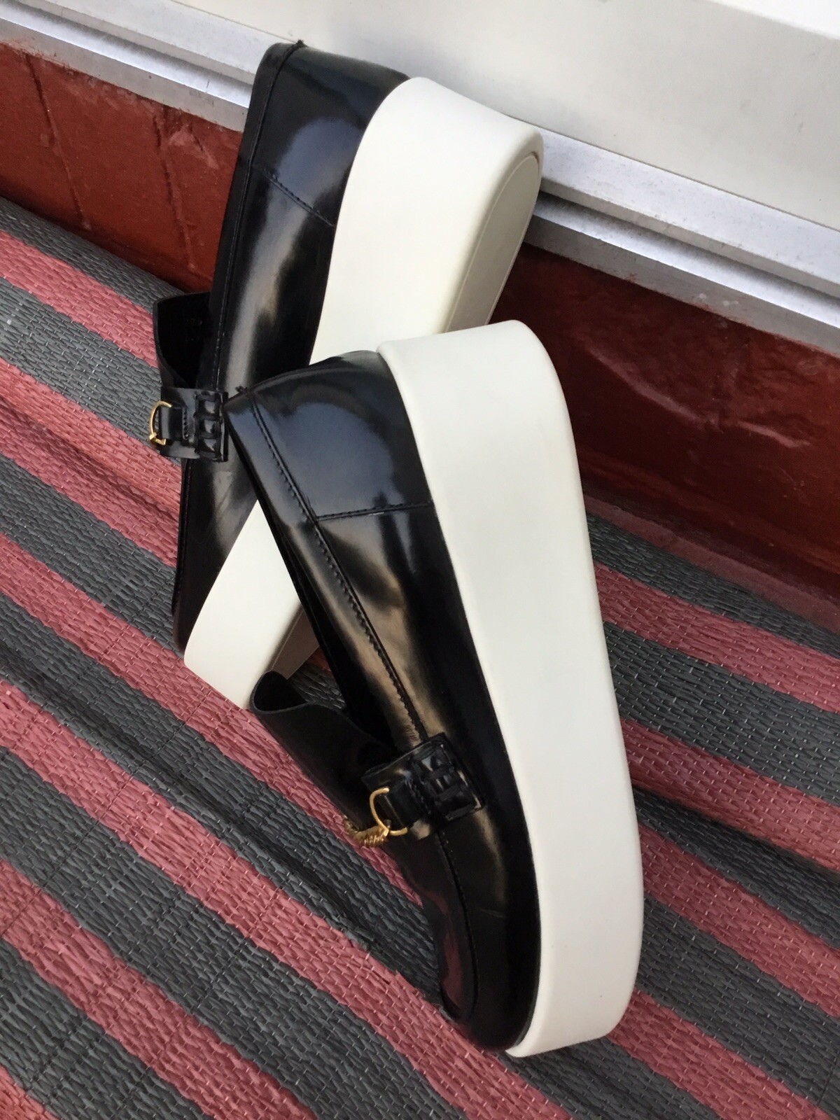 Céline Women’s Black Golden Chain Loafers RRP £555 image 4