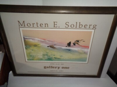 Morten E. Solberg Artist Signed Poster, Morning Mist, Custome Framed