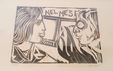 ♥ MICHELE DAMIANI Galleria Nel Mese XILOGRAFIA QUADRO CON CORNICE incisione