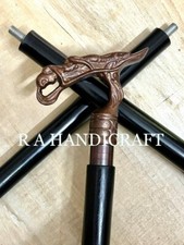 Beautiful Aluminum Dragon Head Handle Victorian Wooden Walking Stick Cane