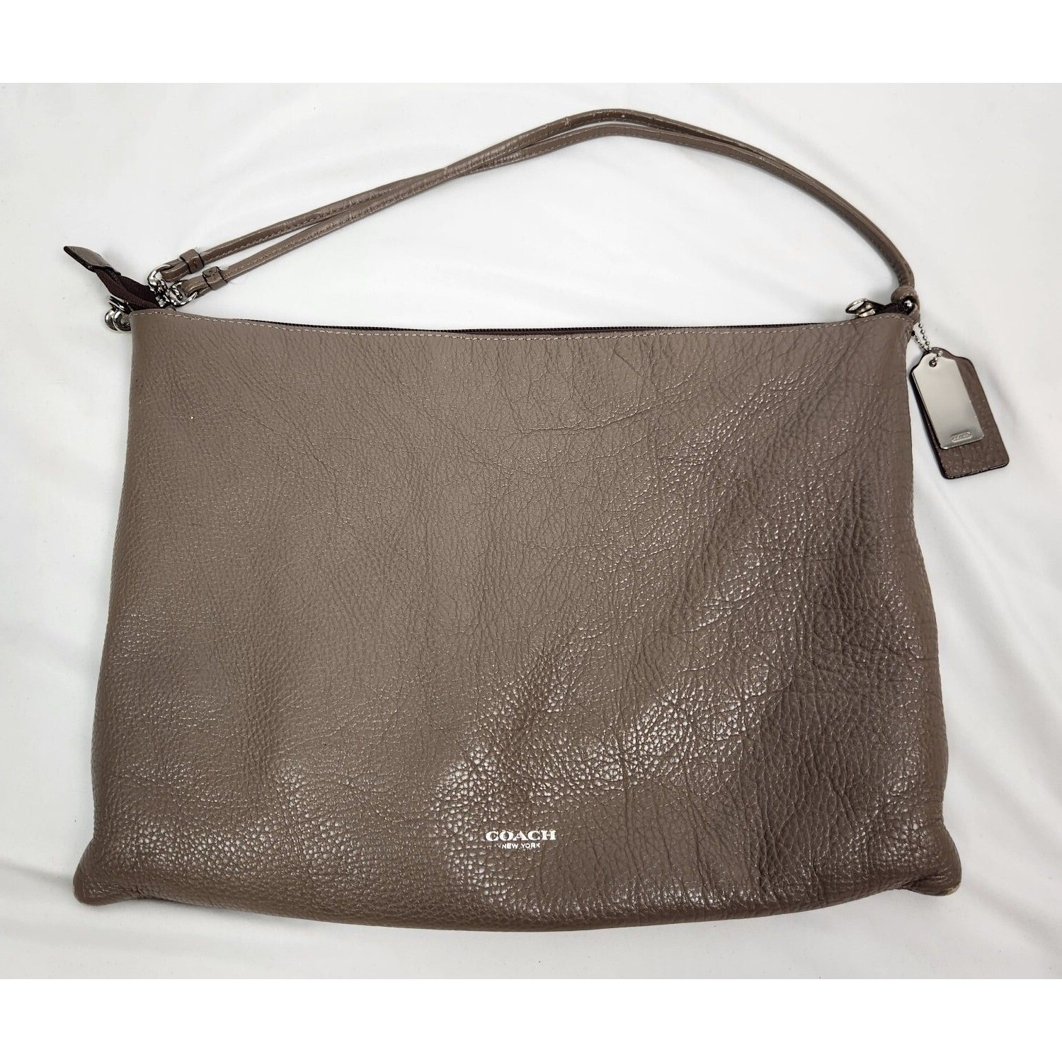 Coach Bleecker Bag L1382-29461 Taupe Leather Shoulder Crossbody 