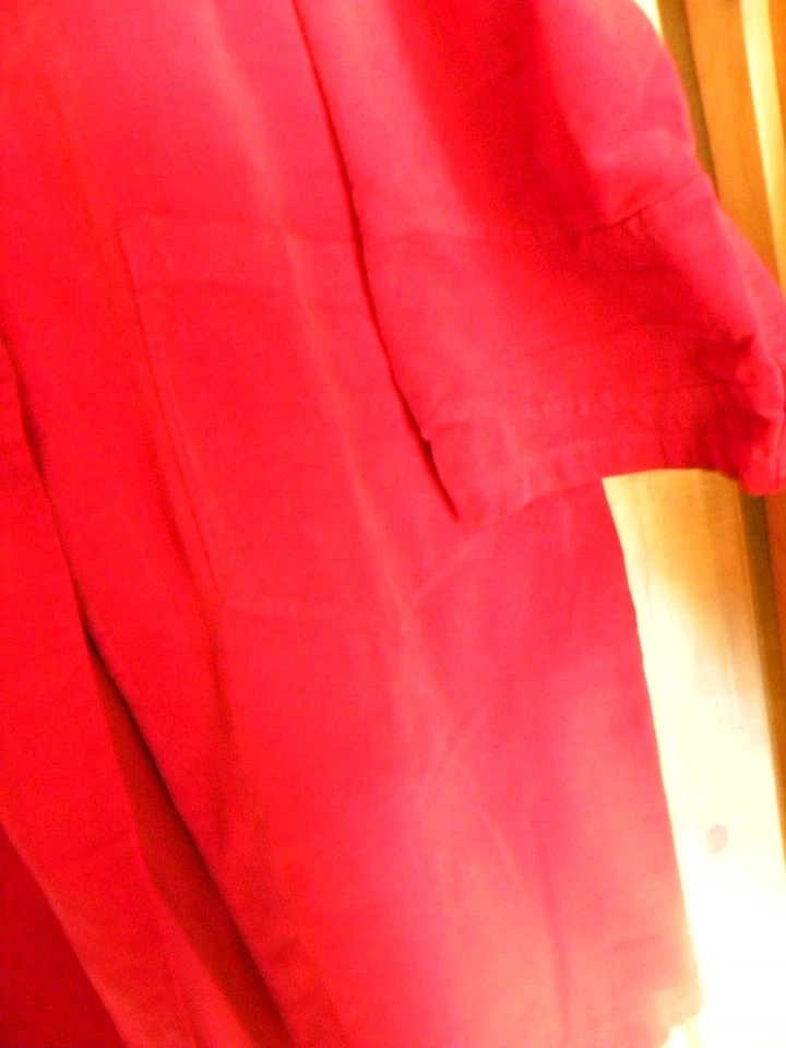 ABRIGO/VESTIDO LARGO ROJO TERCIOPELO PEZ AZUL TALLA 3 ¡GUAU! Foto 3 de 4