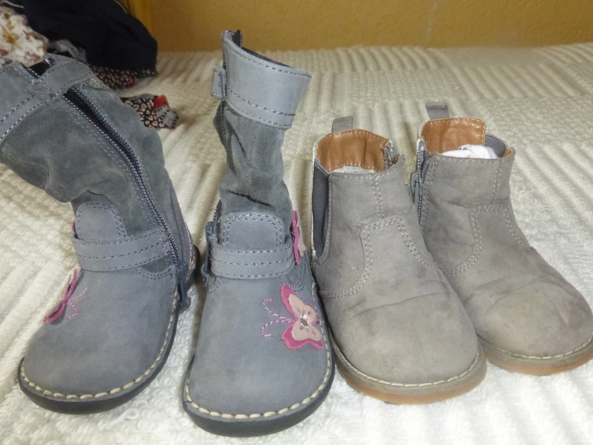 2 paires de bottines bébé fille p.21 Vert Baudet et H&M comme neuves