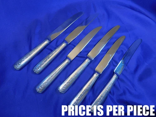 TOWLE RAMBLER ROSE STERLING SILVER PLACE KNIFE NEW FRENCH BLADE - VERY GOOD