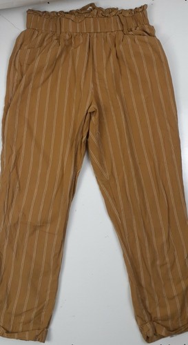 Paper Bag Waist Striped Pants Size 