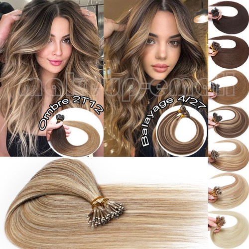 14"-24" Nano Ring Double Drawn Russian/Indian Remy Human Hair Extensions 150g UK - Picture 3 of 39