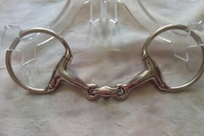 4.5" Pony/ Cob size Three piece eggbutt snaffle .Excellent for sensitive mouths