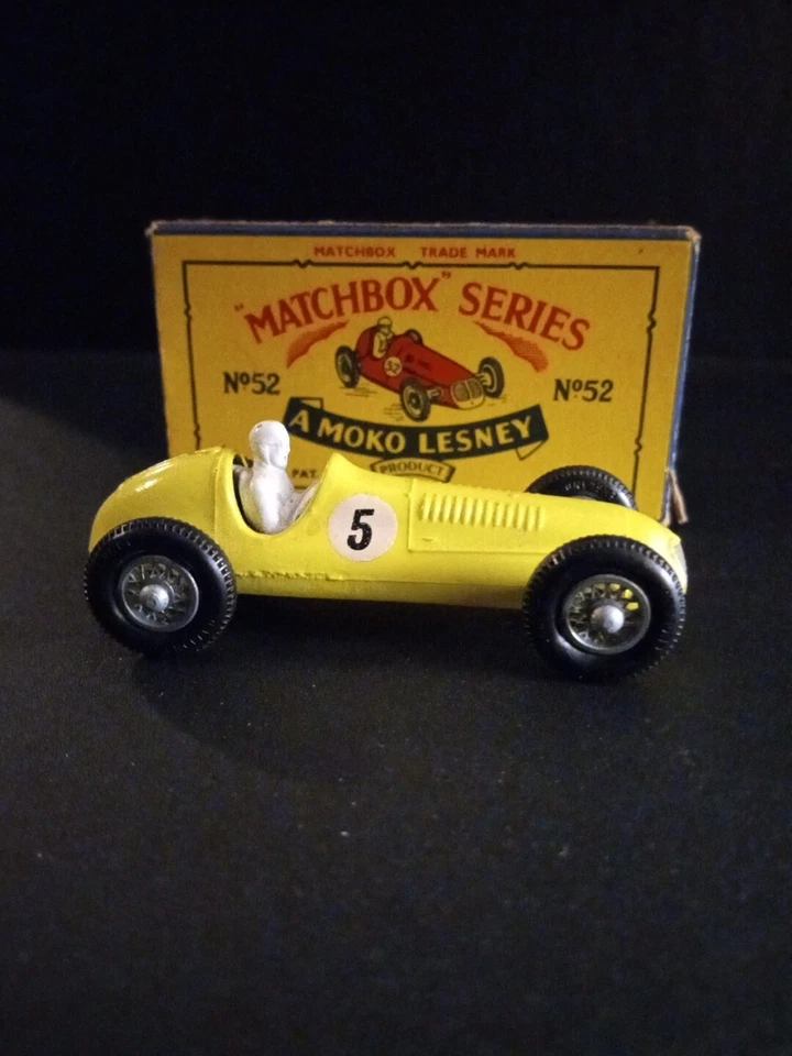 Matchbox #52A Maserati 4CLT Racer 1958 Yellow #5 In Original E5 Box - Image 2 of 4