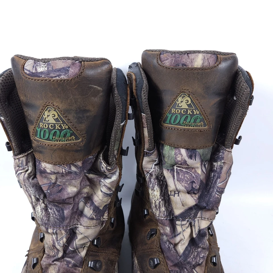Rocky 9" Hunting True Timber HTC Mens 13 Wide Lace Up Camo Outdoors Boots - Image 3 of 4