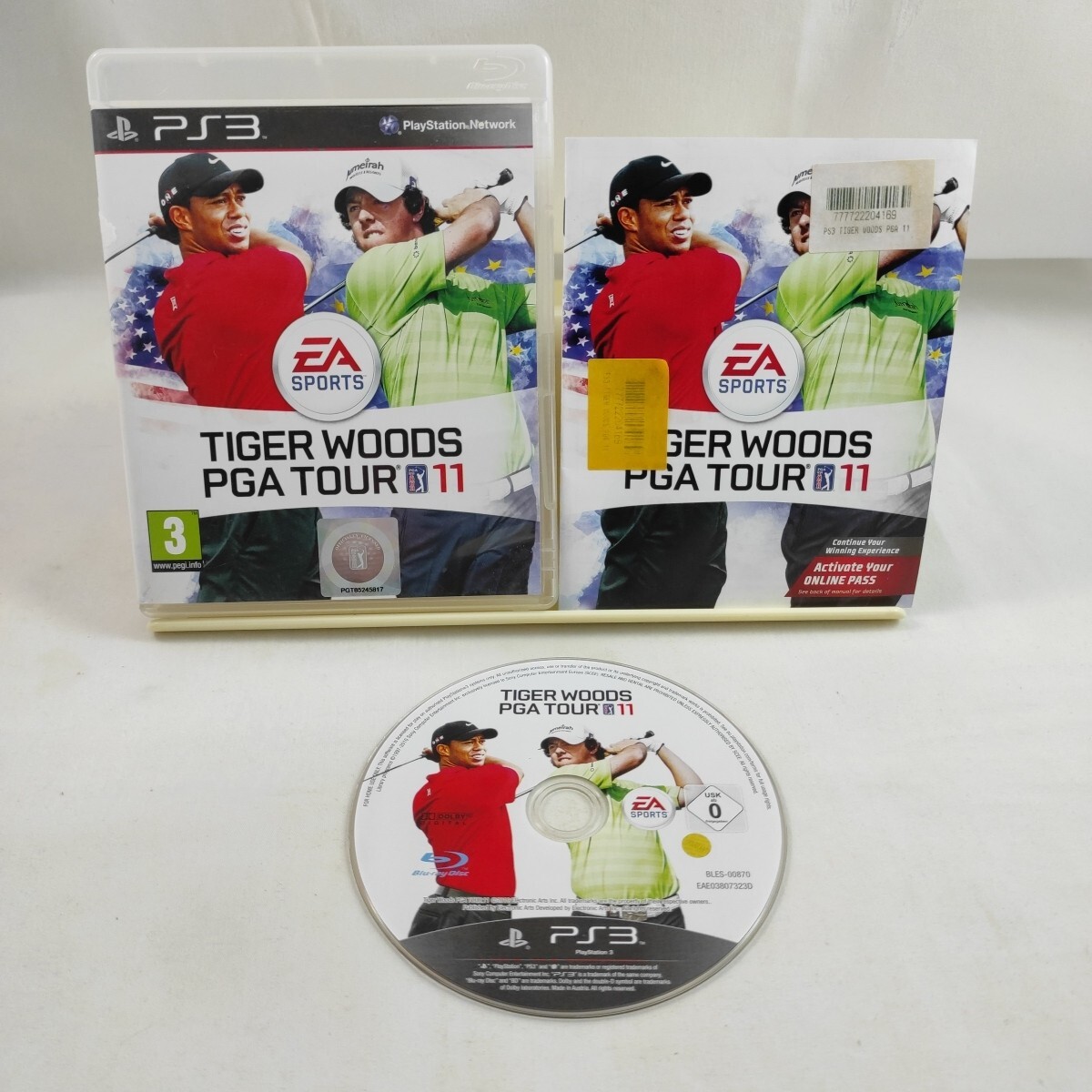 TIGER WOODS PGA TOUR 11 PlayStation 3 PS3 game with manual