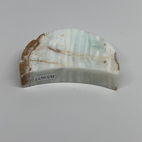86.2g, 2.5"x1.5"x0.6", Caribbean Calcite Moon Crescent Gemstone, B33677 - Picture 10 of 13