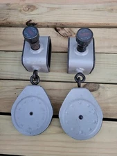 BOWFLEX ULTIMATE 2 SLIDER PULLEYS 4" w/LOCK KNOBS LOT OF 2