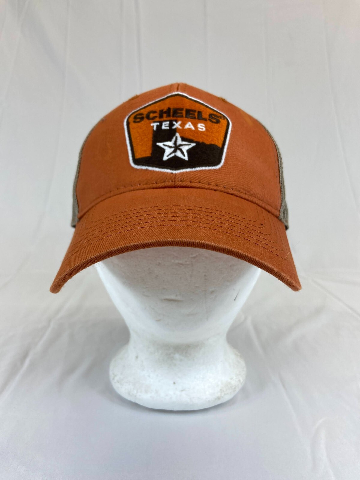 Scheels Texas Baseball Hat Snapback Cap Orange Ou… - image 1