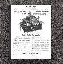 645 645l Valve Grinder Instruction Parts Manual Fits Sioux Model 645 645l 645 645l Valve Grinder Instruction Parts Manual Fits Sioux Model 645 645l