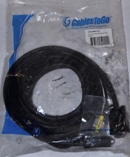 CABLES to GO SVGA MONITOR CABLE 12FT DB15 M/M with STEREO AUDIO SCHOOL SURPLUS