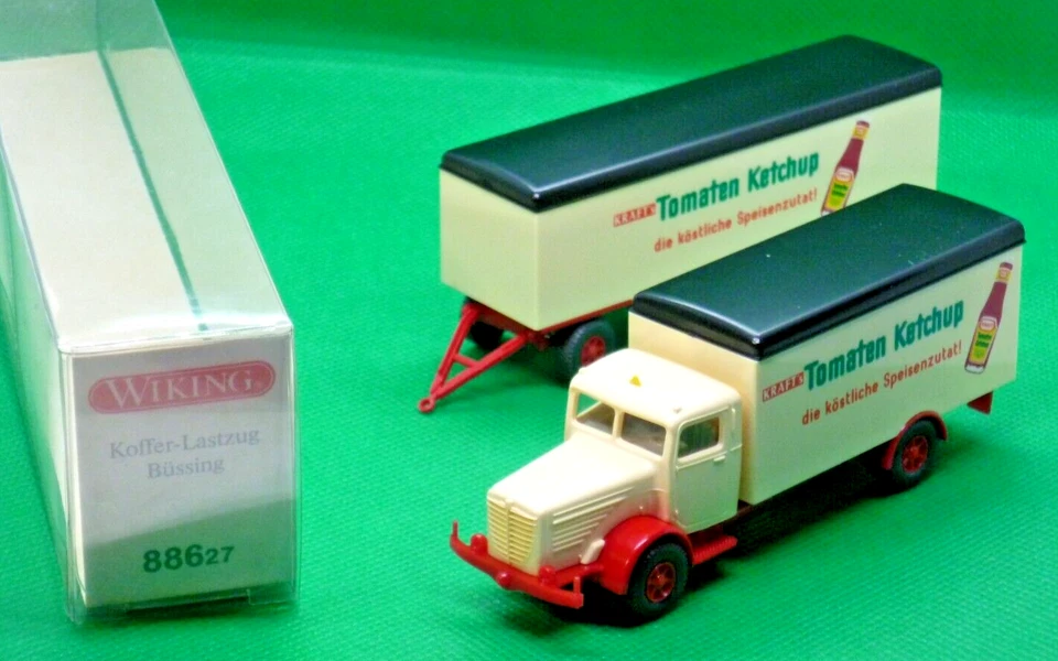 WIKING 886 27 semi remorque ancien BUSSING en HO 1:87eme - Photo 2/3