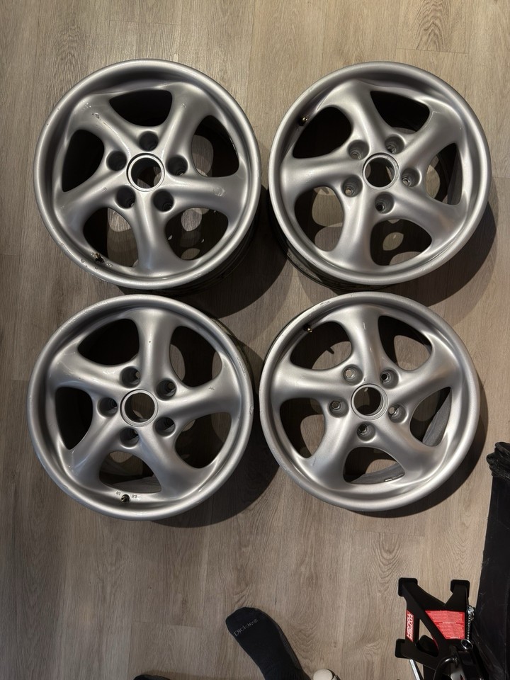 986 Custom Rims Porsche OEM Wheels Rims Set Set of 4 986/996 Gen 1, 17 INCH STAGGERED ...