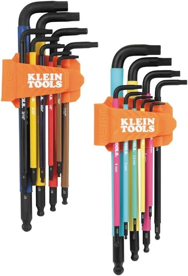 Color-Coded Hex Key Set, Heat-Treated, Extra Long, 18-Piece - Image 3 of 4