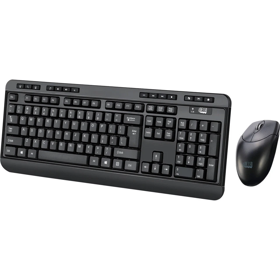 Adesso Antimicrobial Wireless Desktop Keyboard and Mouse (WKB1320CB) - Image 2 of 4