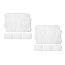 10 pcs Cotton Burp Rags, 6-Layer Baby Burping Cloth, 20" X 10" Cotton Baby