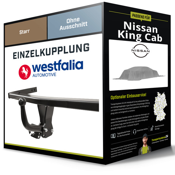 Starre AnhäNgerkupplung FüR Nissan King Cab 2002-2005 Typ MD22 Westfalia NEU-image