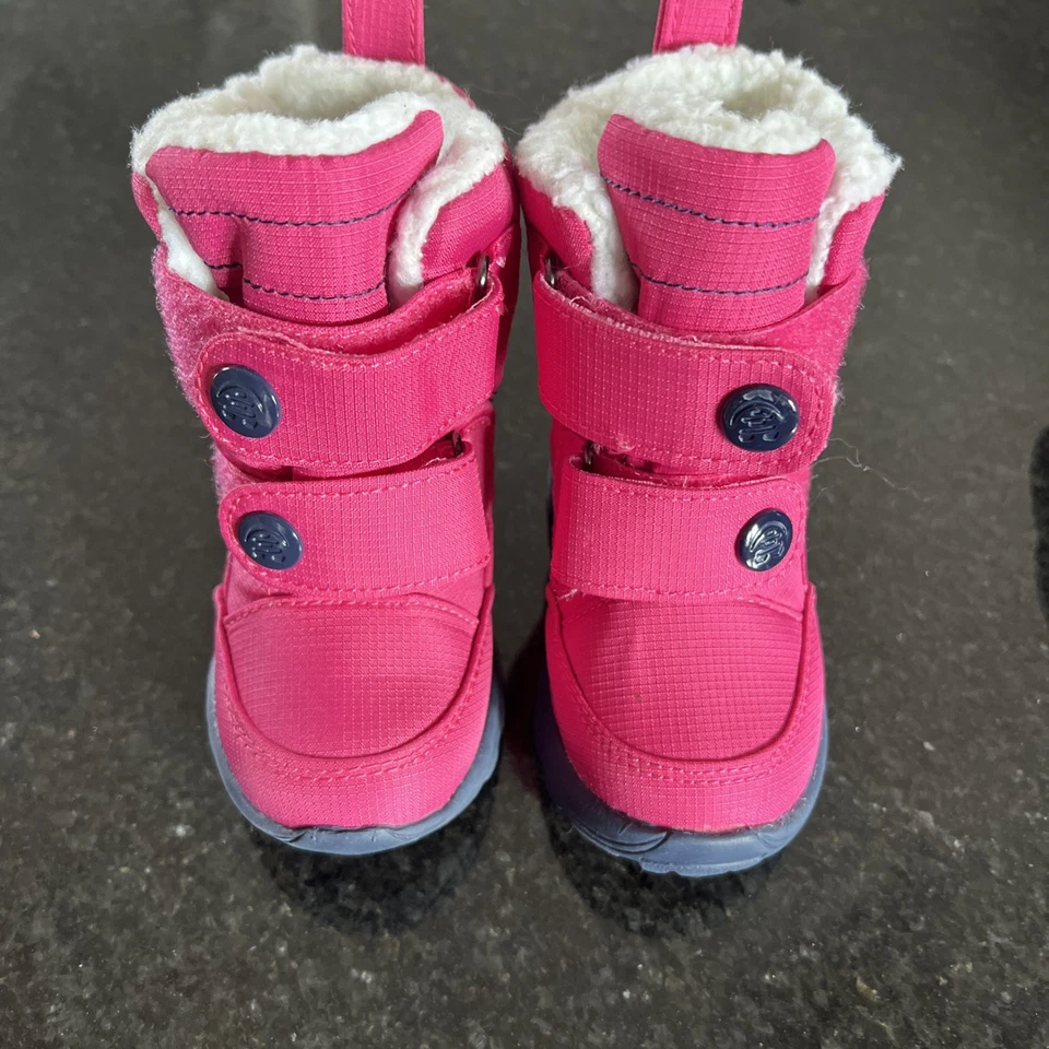 Kamik Boots Size 6 Girls Toddler Winter Waterproof Sherpa Lined Warm Hiking Pink - Image 3 of 4