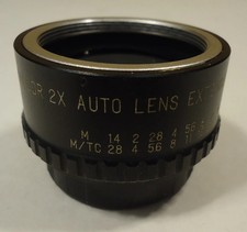 Kalcor 2X Auto Lens Extender for Pantex with Case Vintage * Metal Plastic