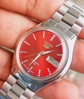 Seiko 5 Watch Automatic Vintage Red dial day date 7009 @ Japan