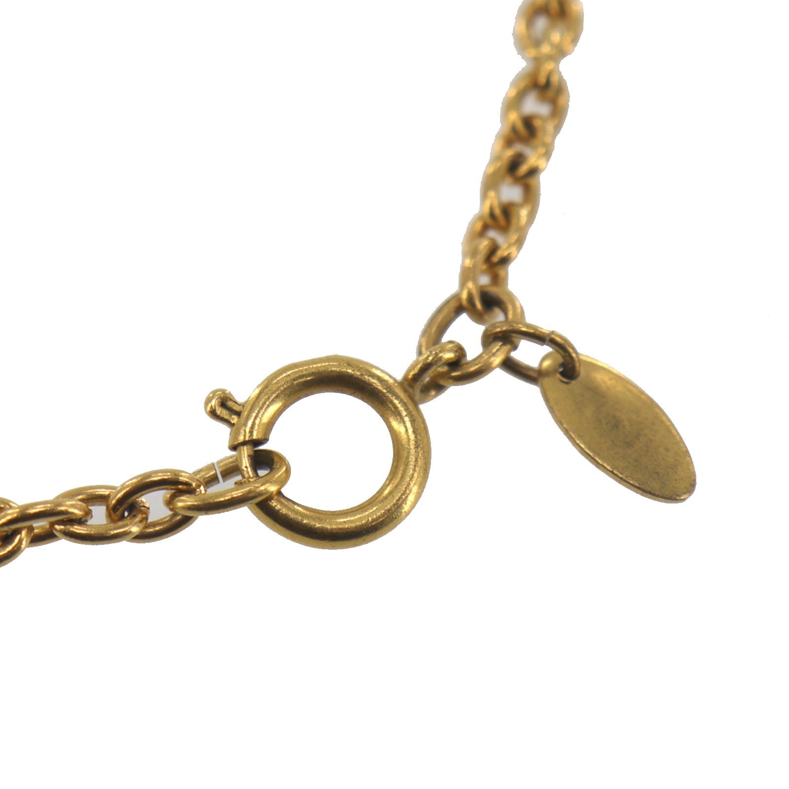 CHANEL CC Logos Used Necklace Pendant Gold-Plated 3858/ Vintage #CX581 O thumbnail 9