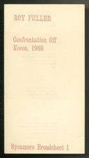 Roy FULLER / Confrontation Off Korea 1968 Sycamore Broadsheet 1 1st Edition