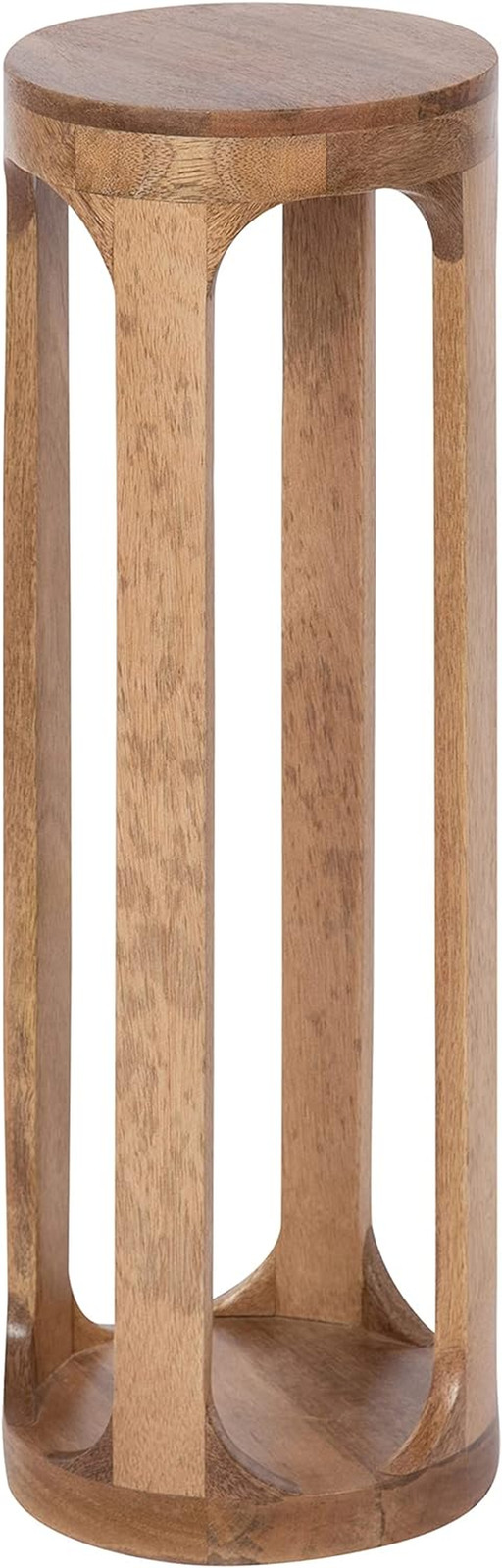 Dahl Wooden round Drink Table, 8 X 23, Natural Brown, Transitional Boho Circle W