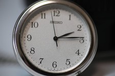 Seiko 7N01-9A00 Analog Quartz Pocket Watch White Dial 38mm Battery Replaced