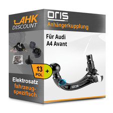 Für Audi A4 Avant 15- ORIS Anhängerkupplung abnehmbar + 13polig E-Satz NEU