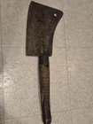 Antique WM. BEATTY & SON BUTCHER MEAT CLEAVER 2222 7.75" STEER LOGO Chester Penn