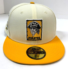 Pittsburgh Pirates MLB NE Retro All Star Game Patch Fitted Hat~Cream