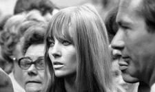 Astrid Lundstrom Bill Wyman's girlfriend at Brian Jones funeral in- Old Photo 1