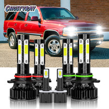 For Tahoe 2001-2006 6x Combo LED Headlight High Low Beam Fog Light Bulbs