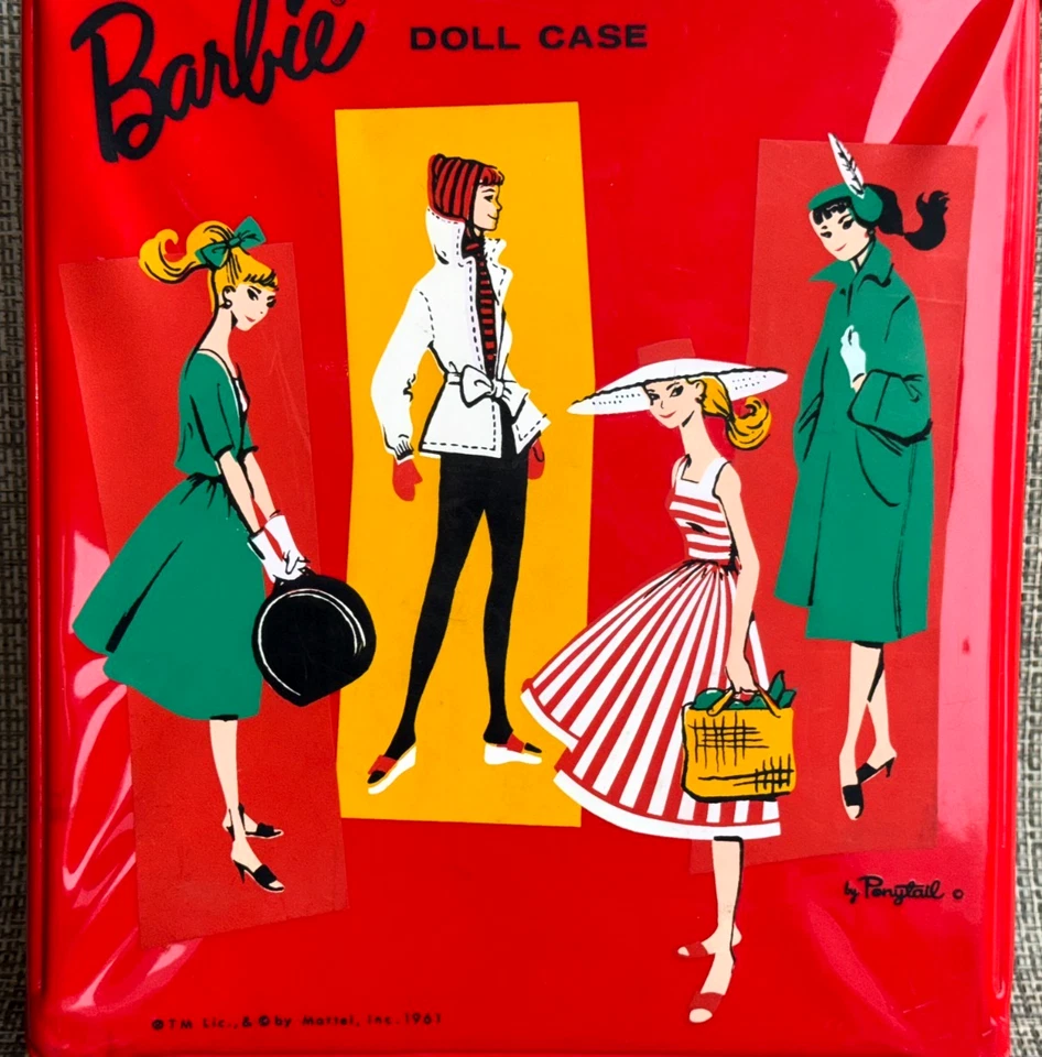 VINTAGE BARBIE PONYTAIL RED VINYL CASE - Image 2 of 4