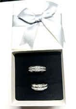 Ring set stainless steel 316 friendship-wedding band with AAA cubic stones