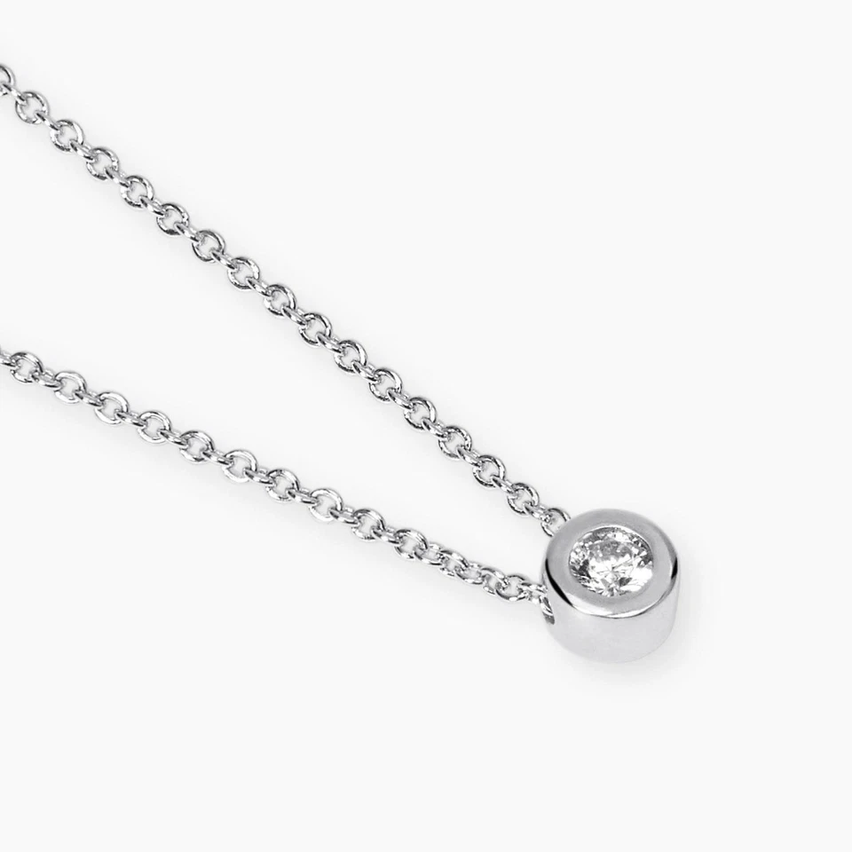Collana donna MABINA My Diamond punto luce Argento e diamante Lab Grown 553807 - Immagine 2 di 3