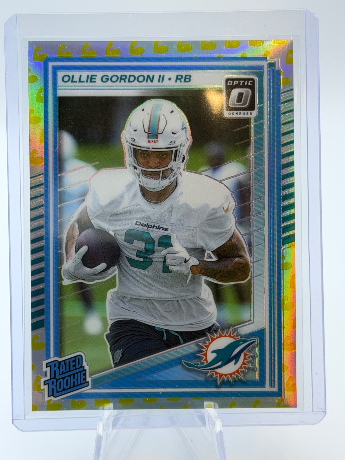 2025 Panini Optic - Ollie Gordon II #218 Flex Emoji /199 Dolphins