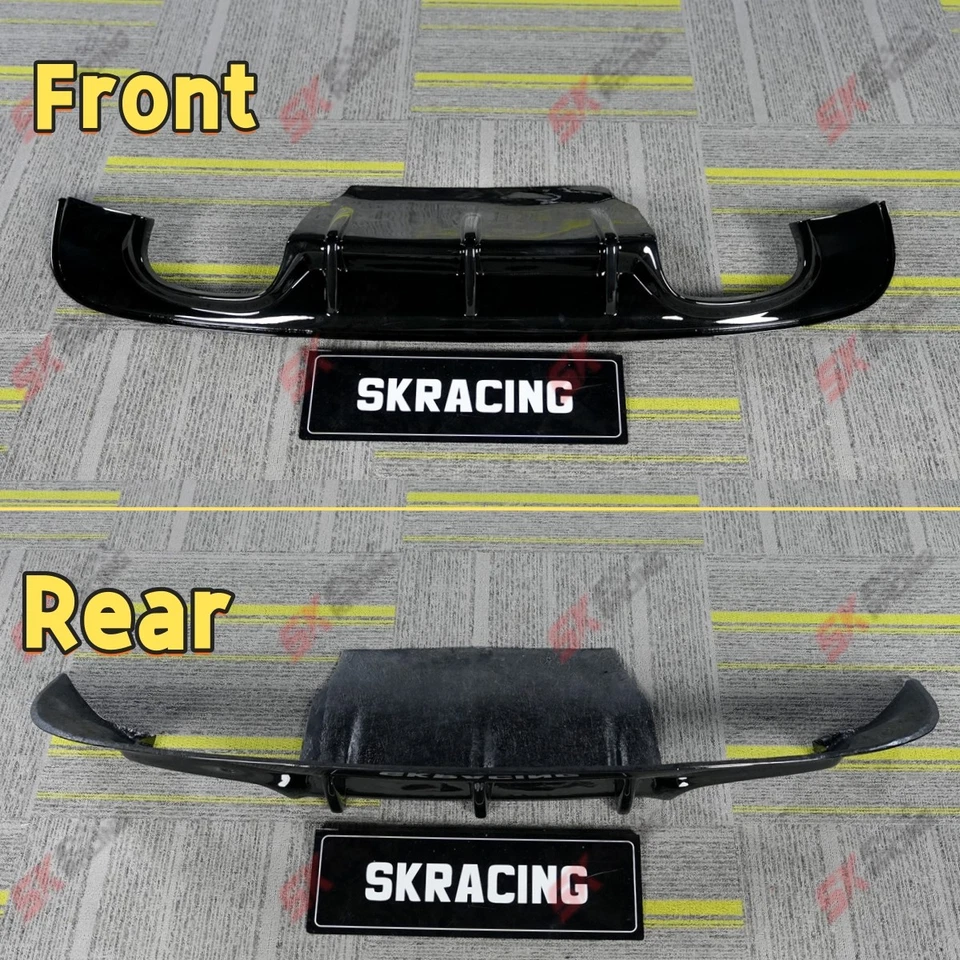 Kit de spoiler labial traseiro preto forjado/fibra de carbono/brilho para Jaguar XF 16-19 - Imagem 3 de 4