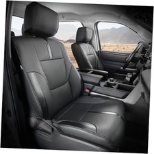 for Toyota Tundra Seat Covers 2024 2023 2022, Custom 1.Black with carbon fiber