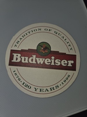 28 Budweiser 120 Years Coasters 1876-1996 Tradition of Quality Vintage Barware