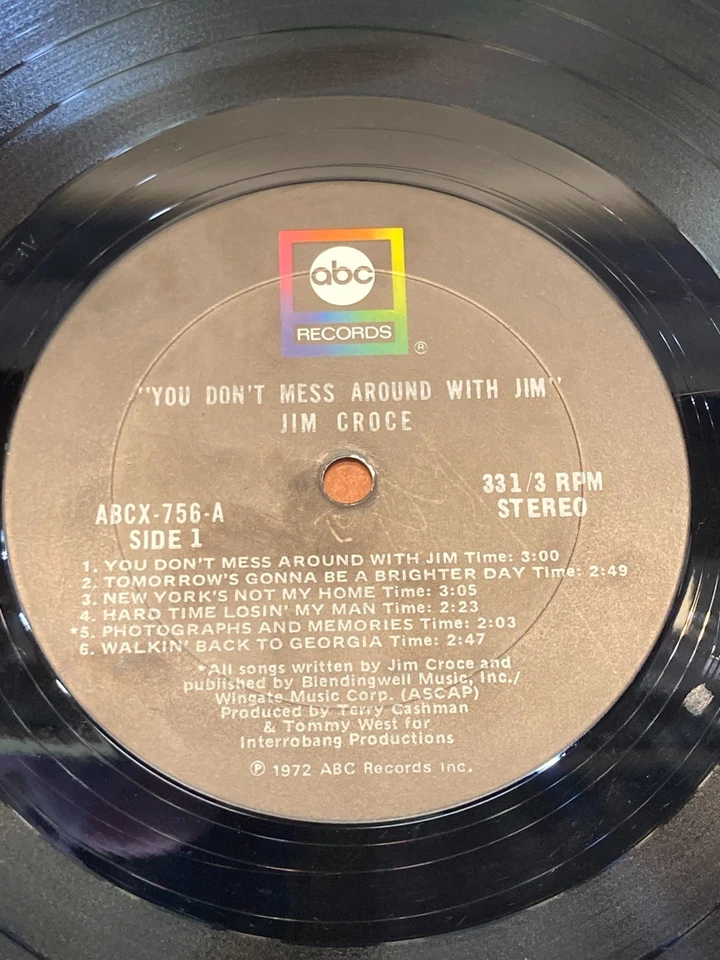 Jim Croce You Don't Mess Around With Jim Vinyl LP 1972 ABC Record ABCX-756 Foto 2 de 4