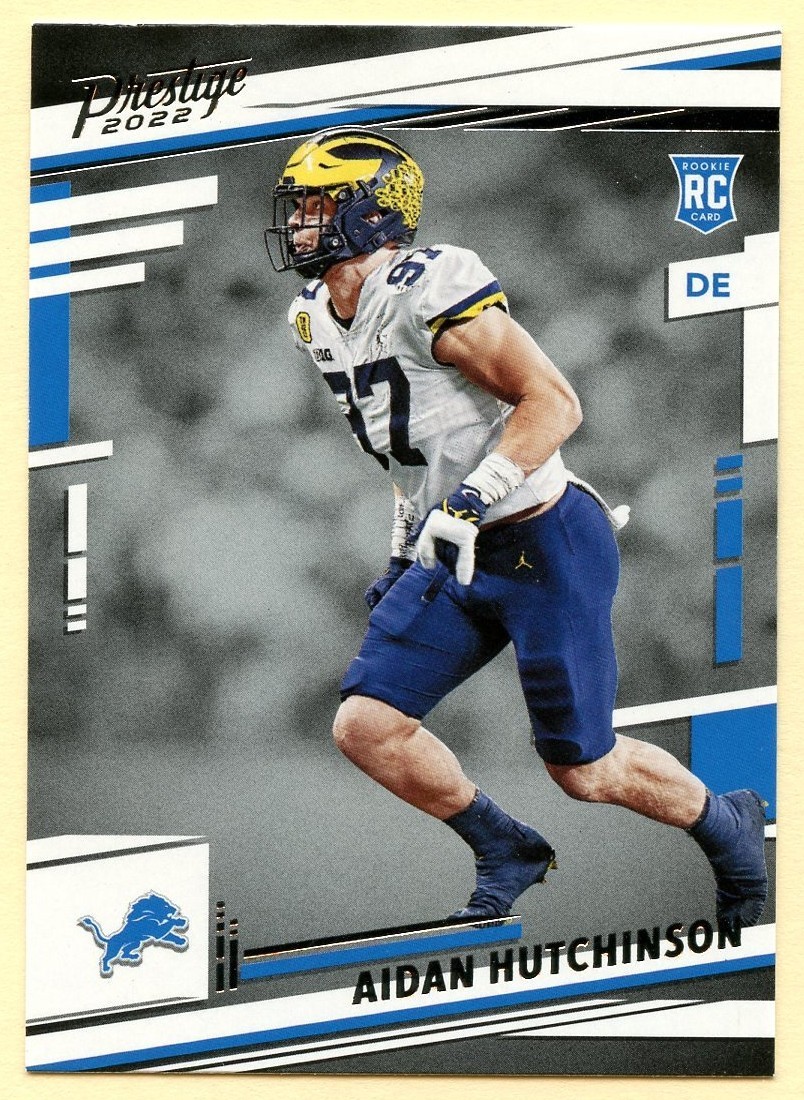 2022 Panini Prestige Football Aidan Hutchinson card #312 Detroit Lions RC