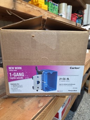 24x Lot Carlon New Work 1-Gang Adjustable Box B121ADJ Electrical Box 21 CU. IN.